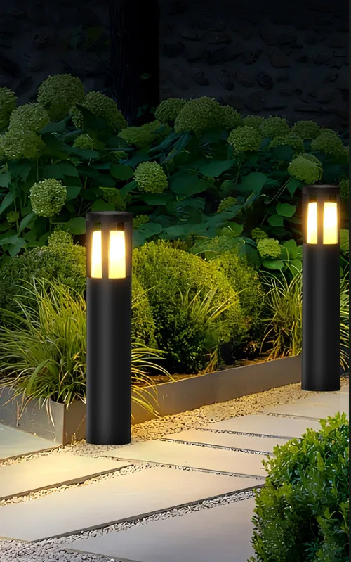 Lumières solaires à flamme creuse pour jardin et patio