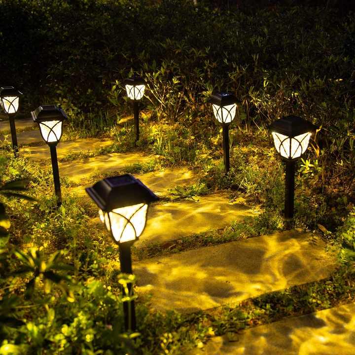 Lampe solaire de jardin pour pelouse extérieure, étanche