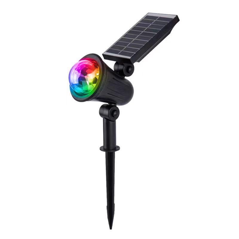 Lampe de jardin à projection rotative extérieure solaire