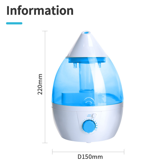 Humidificateur ultrasonique à brume fraîche pour la maison