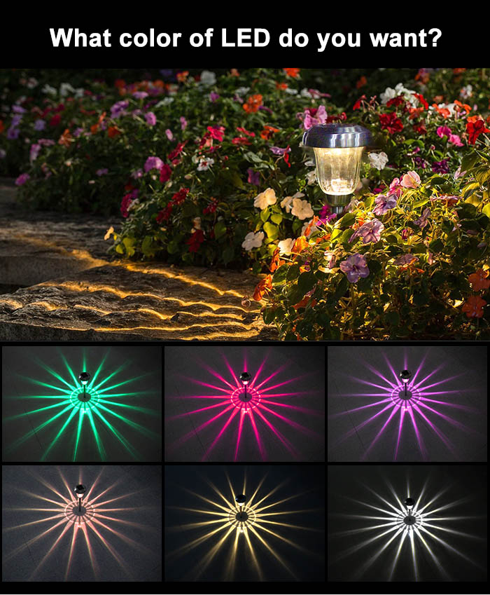 Lumières solaires extérieures imperméables pour lampe de jardin