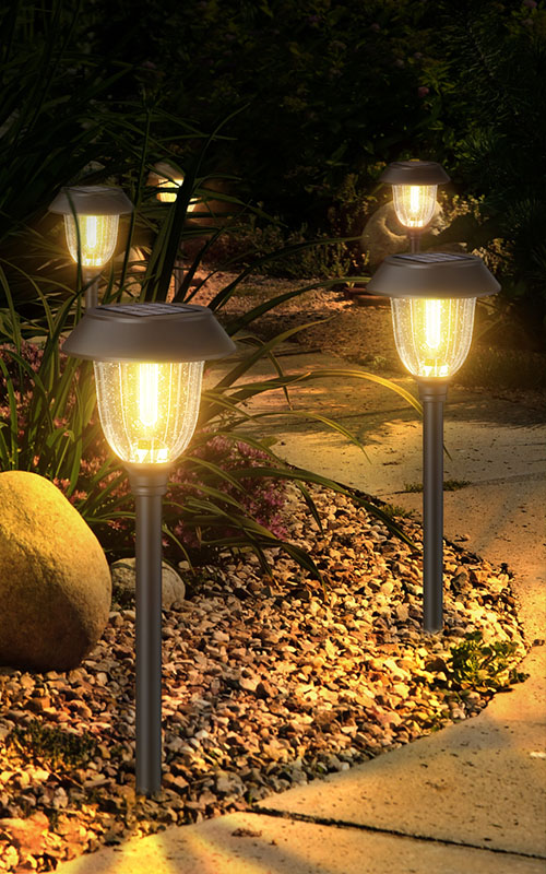 Lampes solaires de jardin imperméables pour l'extérieur